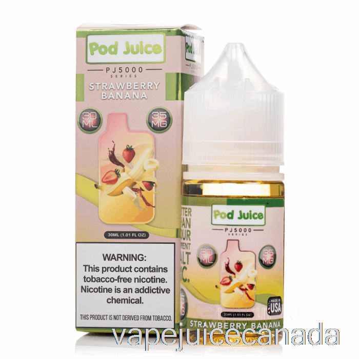 Vape Canada Strawberry Banana - Pod Juice PJ5000 - 30mL 35mg